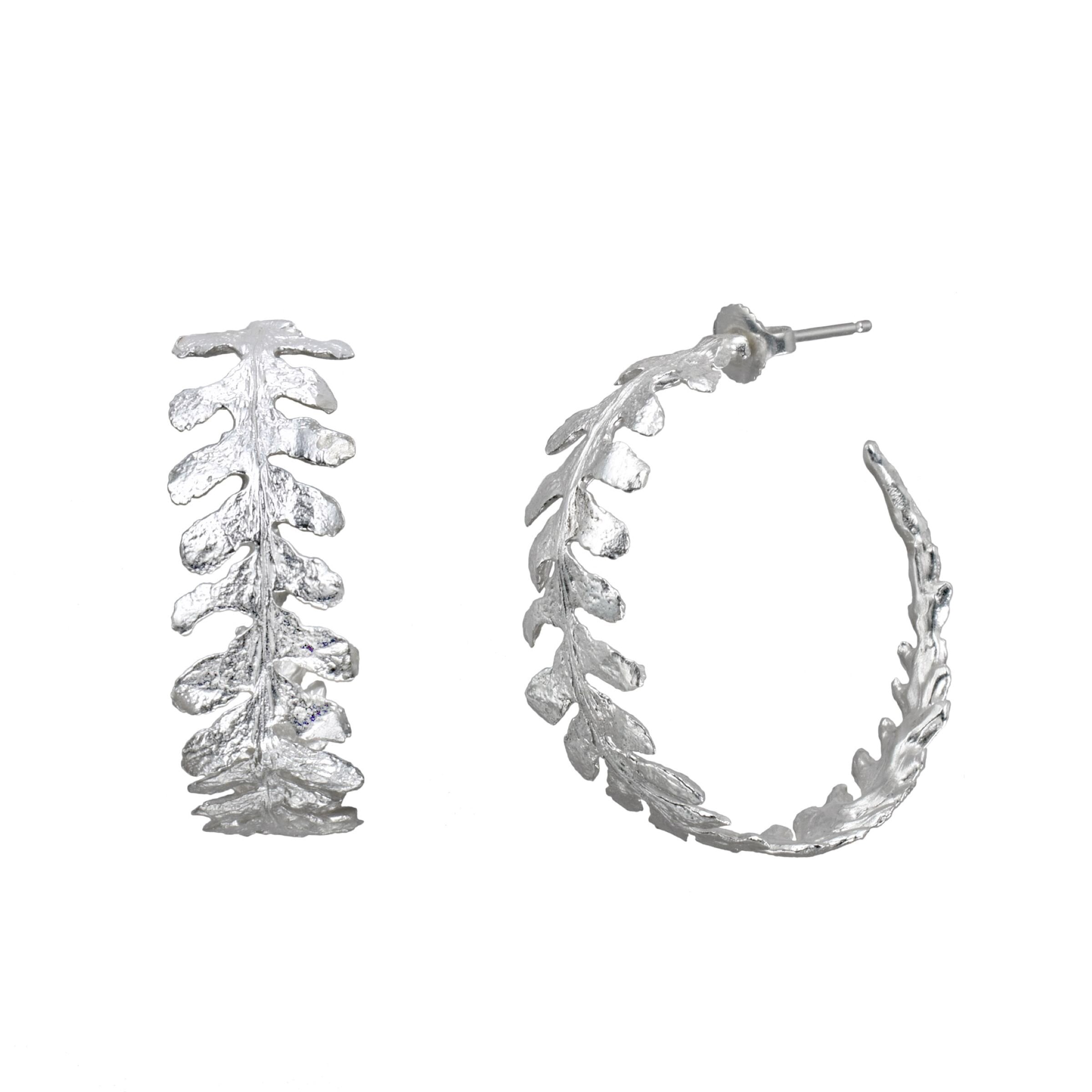 Fern Hoop Earrings