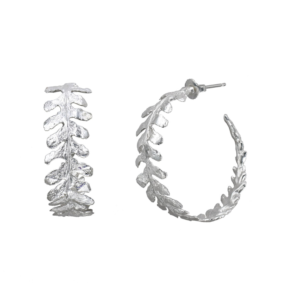 Fern Hoop Earrings