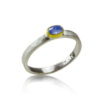 Blue Sapphire, Brushed Silver