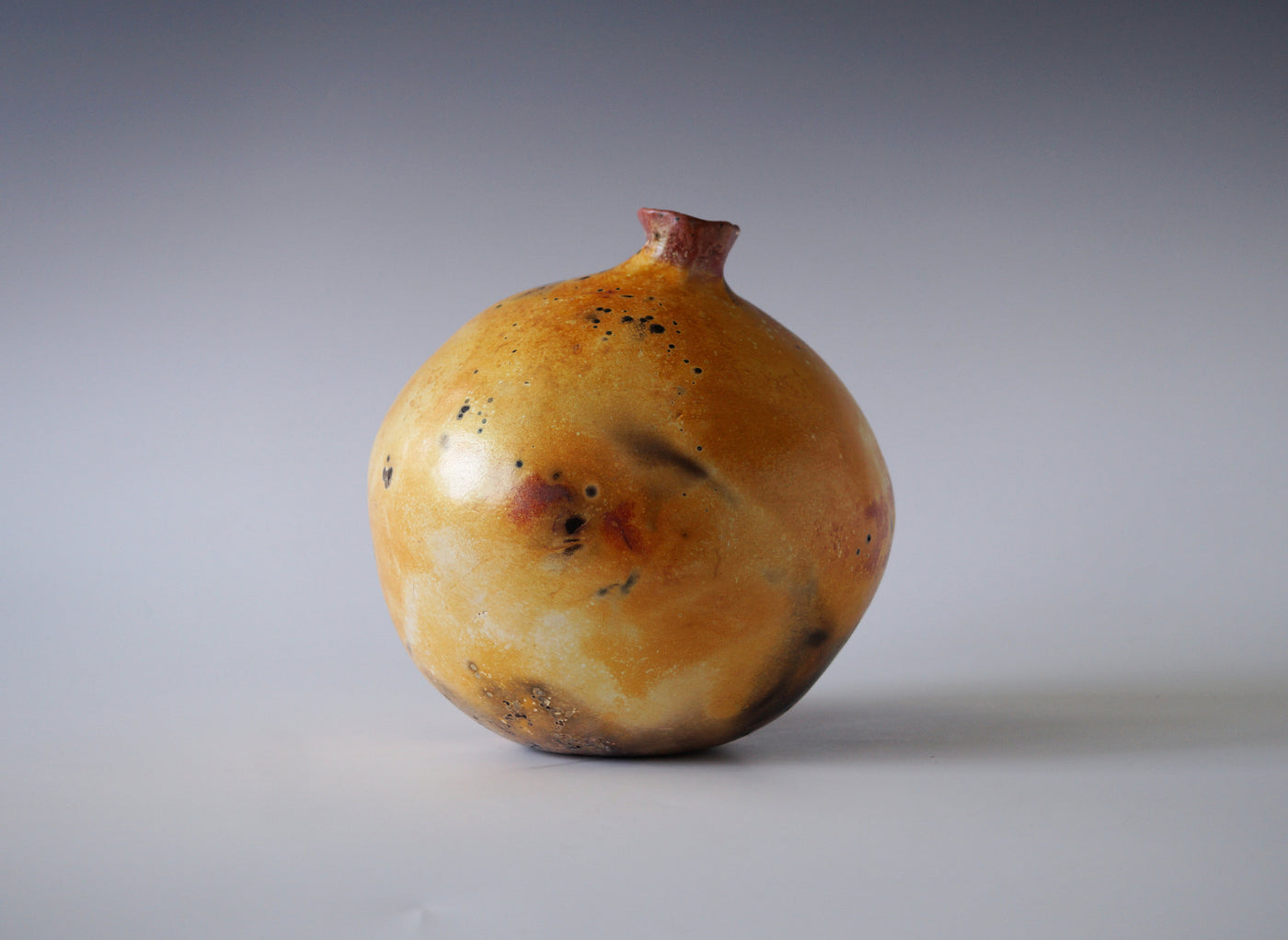 Sunflare Moon Porcelain Raku Jar