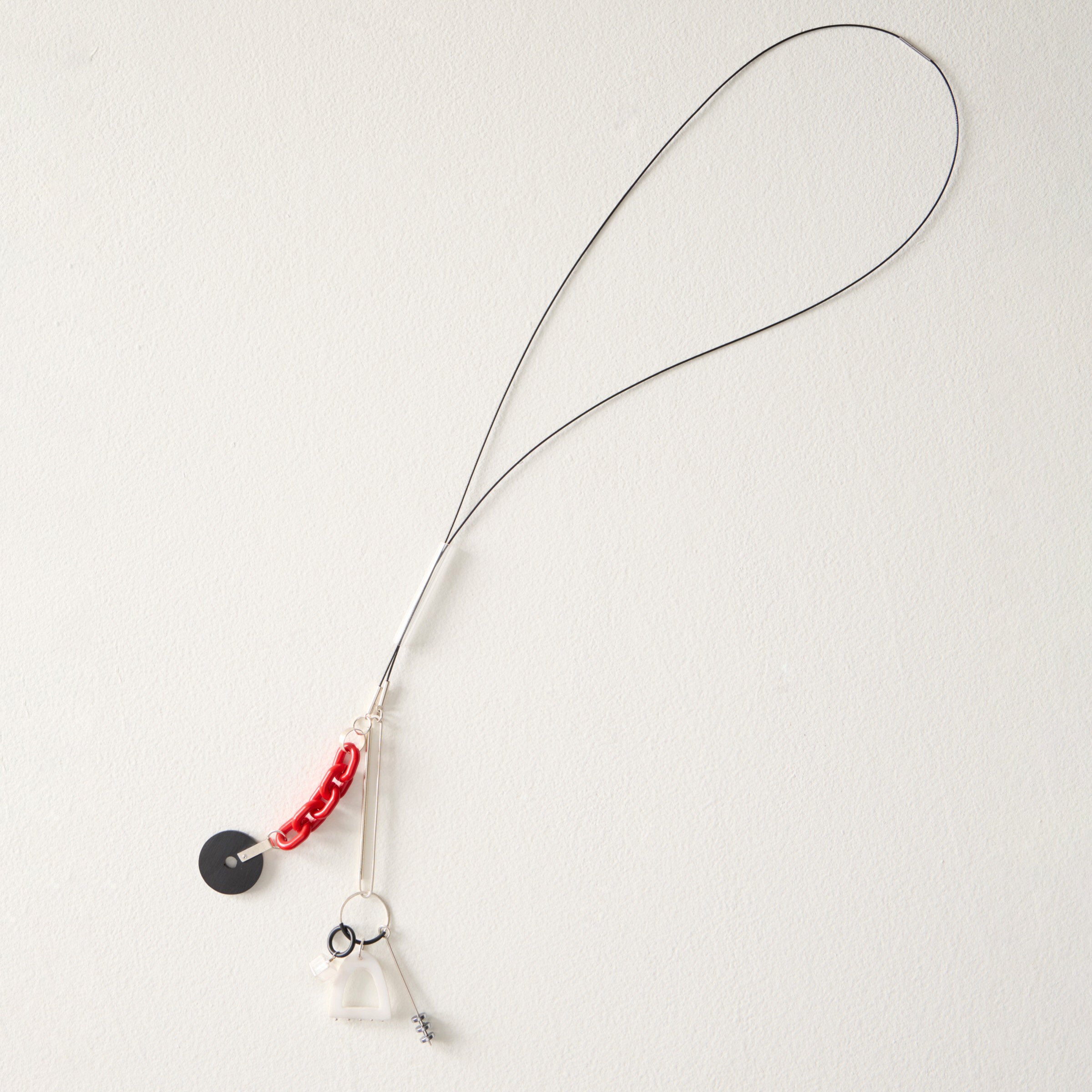 Vintage Red Link Slim Necklace