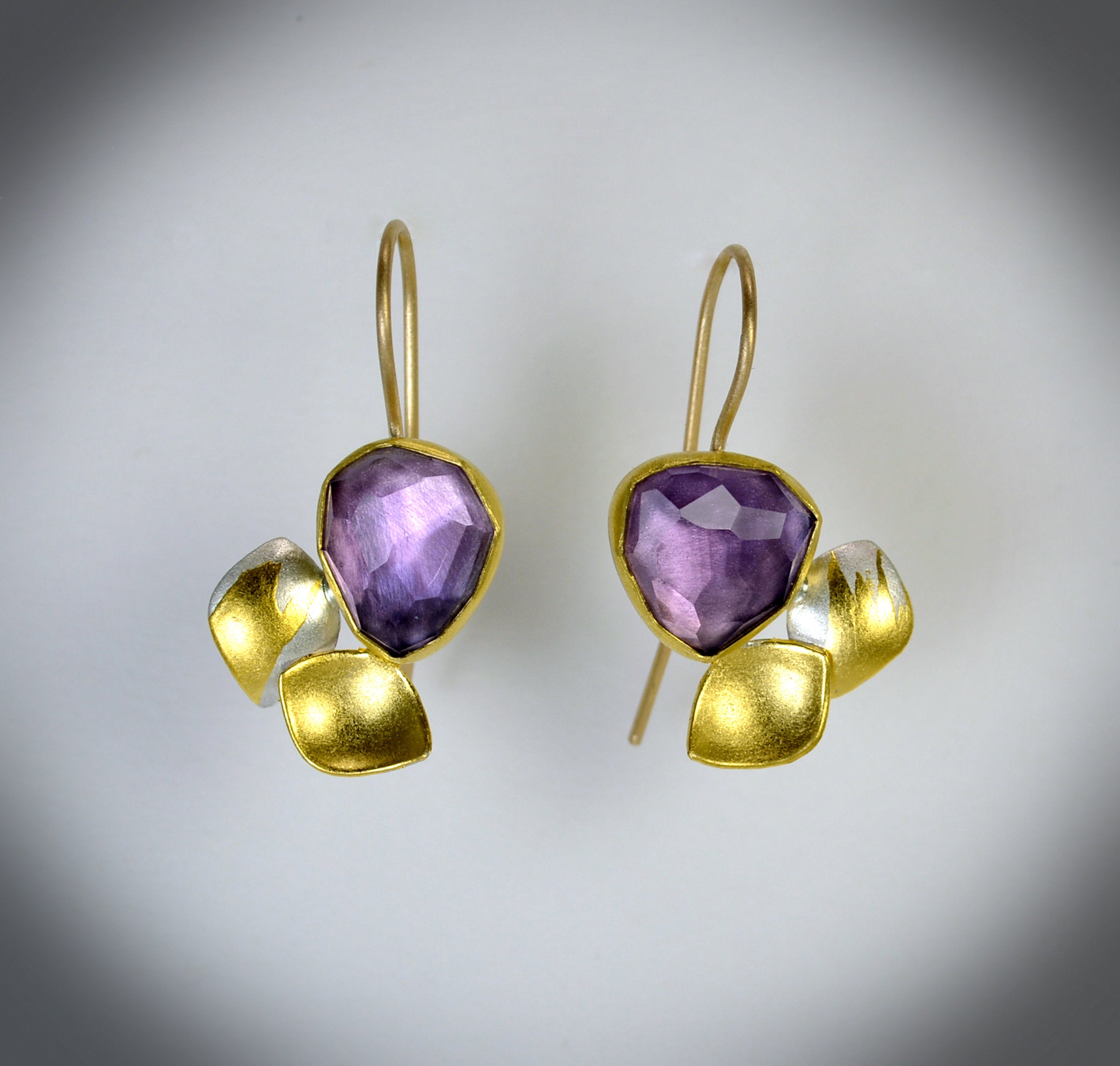 Lilac Petal Earrings