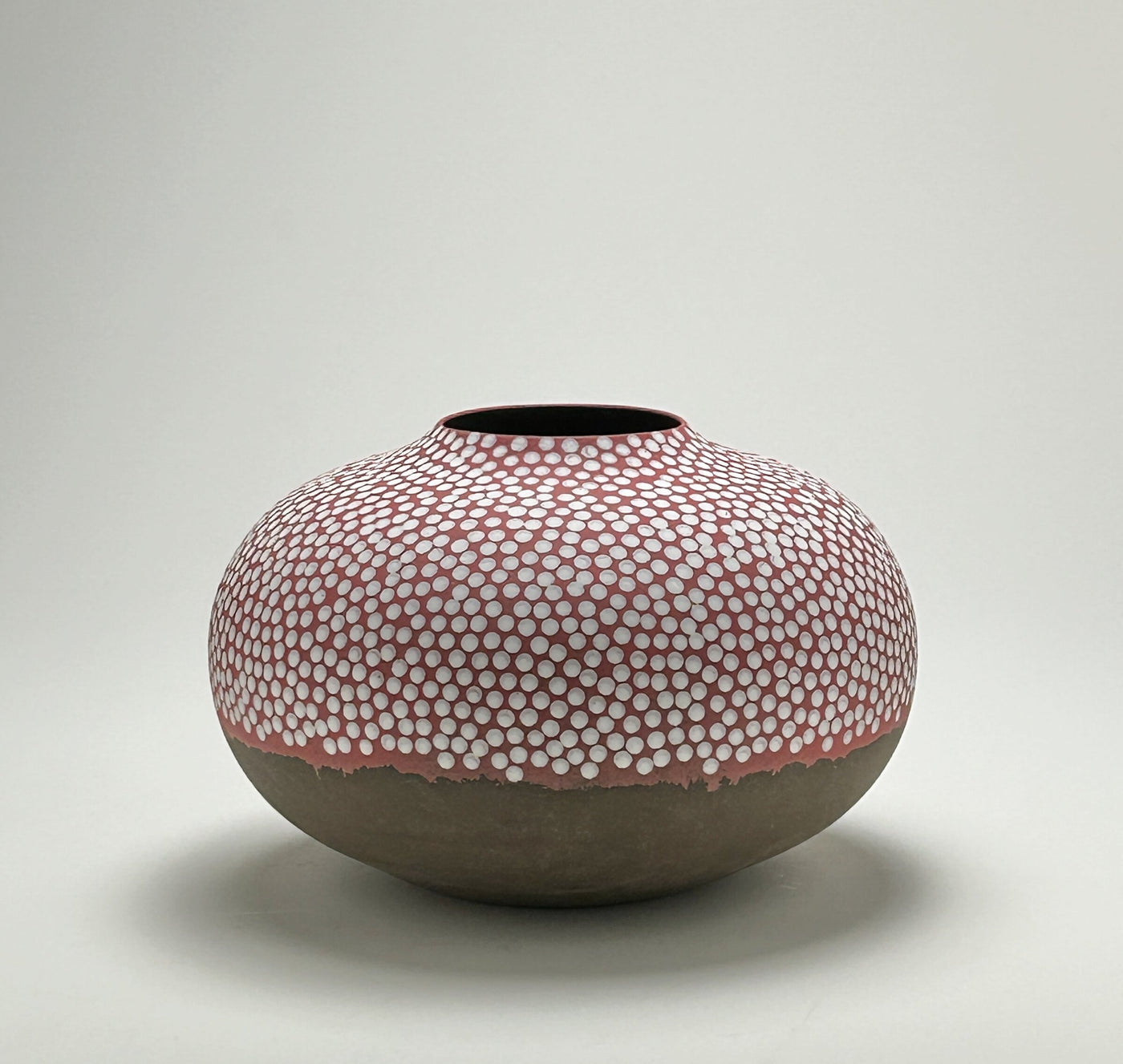 Red and White Dotted Vessel