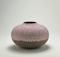 Red and White Dotted Vessel