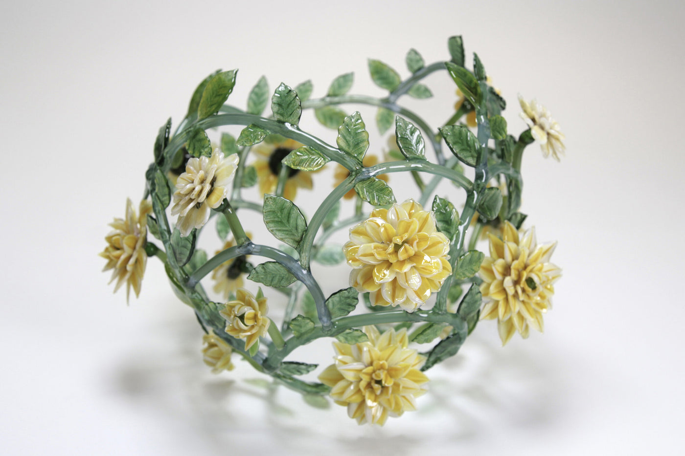 Dahlia and Zinnia Wish Bowl