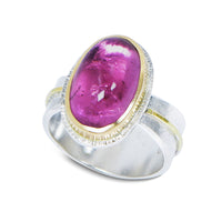 Vibrant Pink Tourmaline Ring