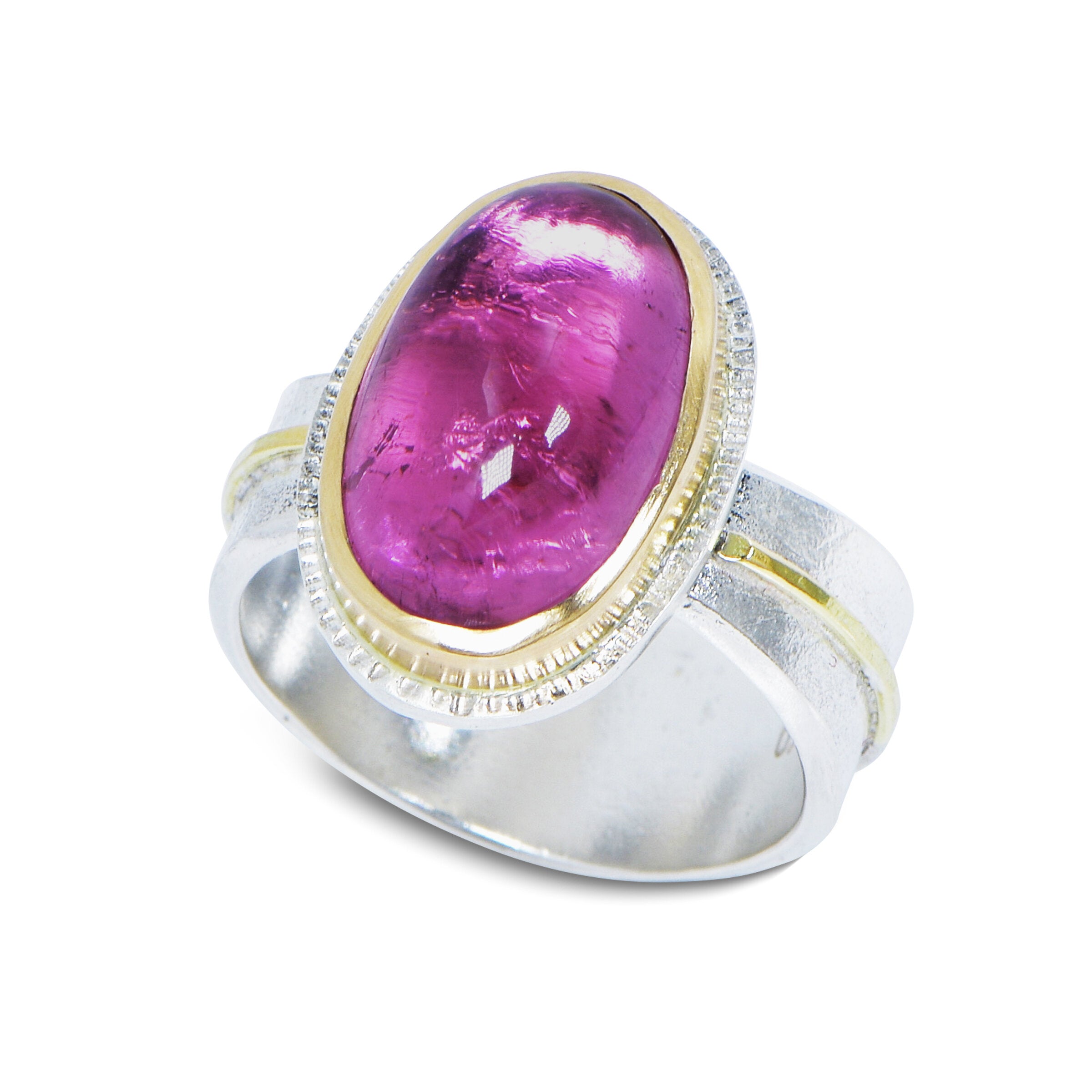 Vibrant Pink Tourmaline Ring