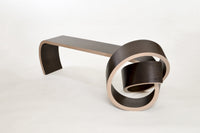 Long Why Knot Bench in Smoked Oak