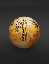Feathered Female Deity Petroglyph Paperweight