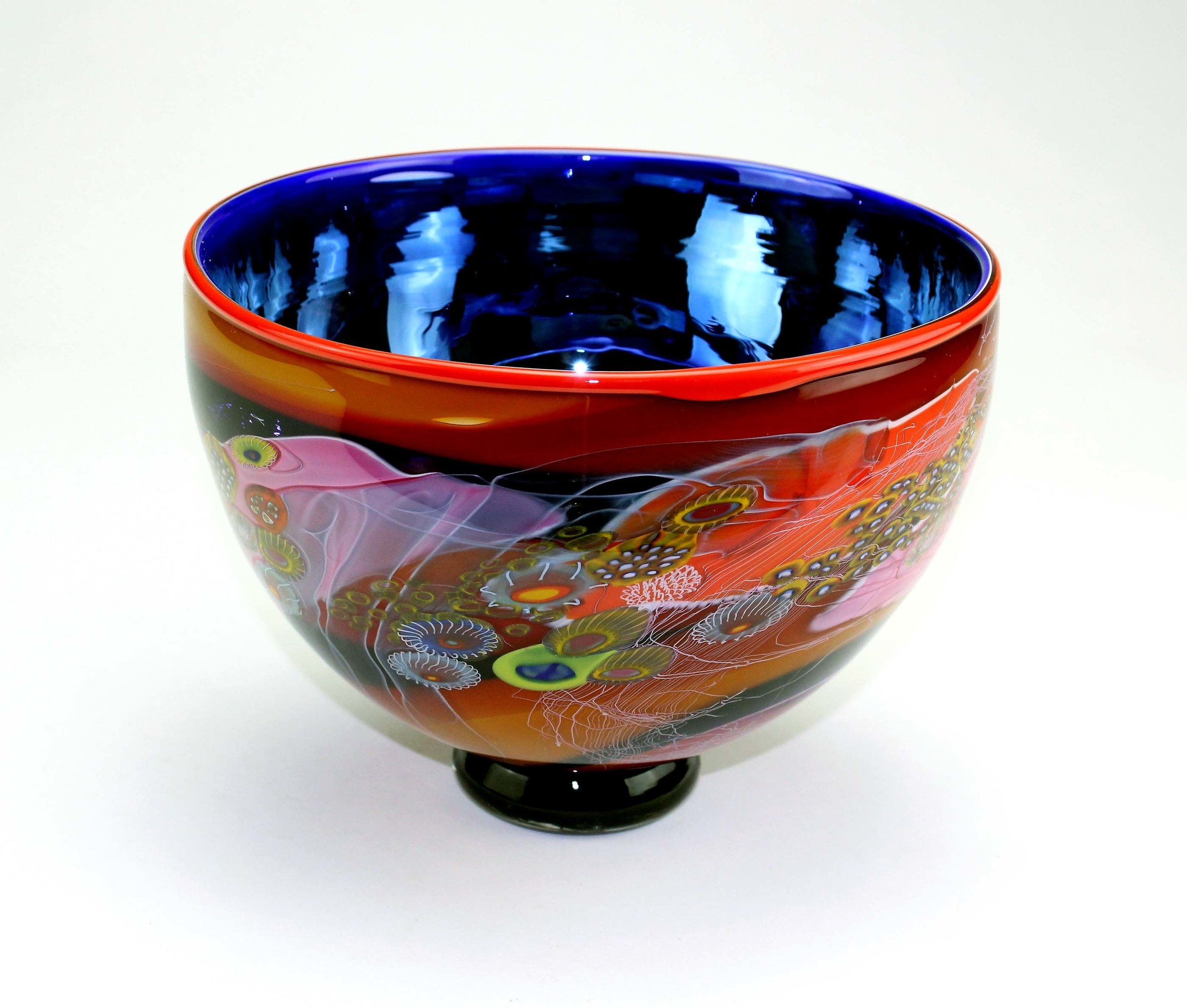 Color Field Bowl with Iridescent Blue