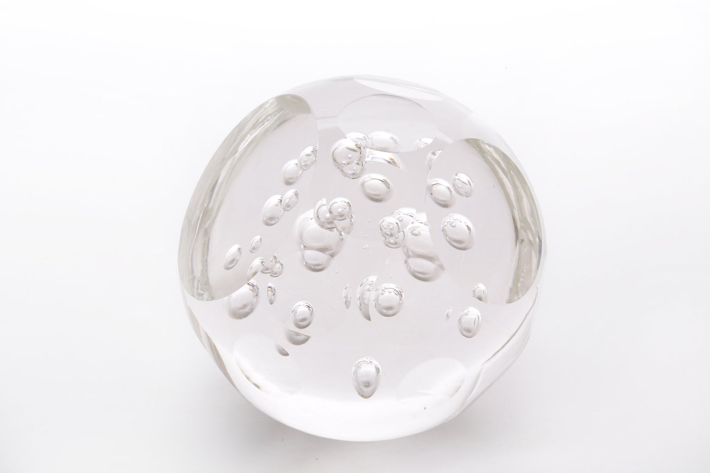 Clear Paperweight with Bubbles