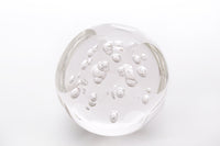 Clear Paperweight with Bubbles
