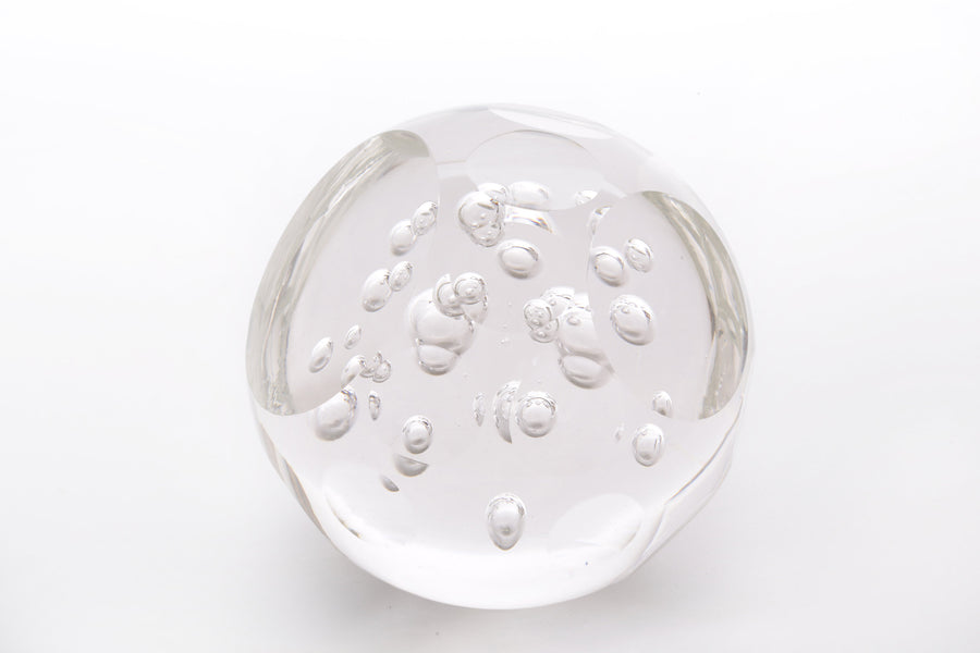 Clear Paperweight with Bubbles