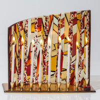 Amber Striped Menorah