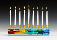 Parting of the Sea Menorah in Icicle Rainbow