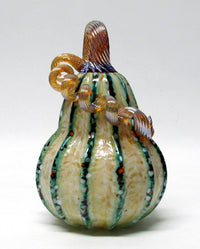 Saffron and Green Stripes Gourd