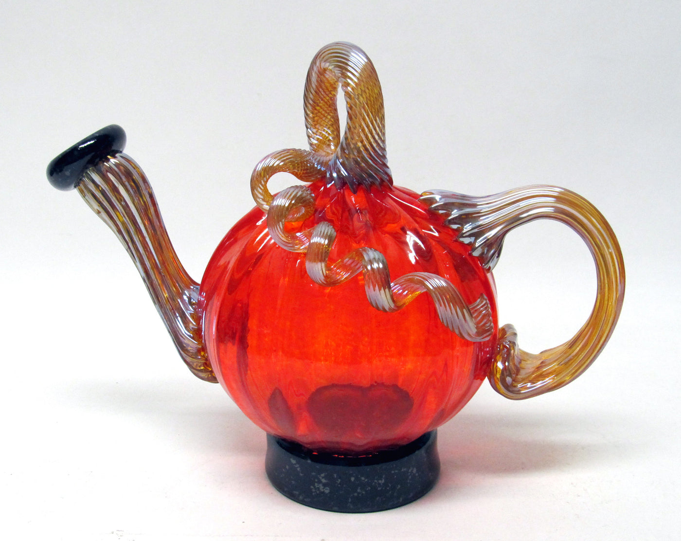 Transparent Orange Pumpkin Teapot