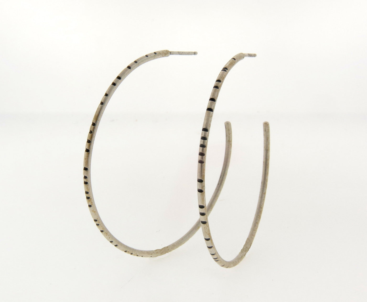 Large Sterling Silver Hoop Earrings