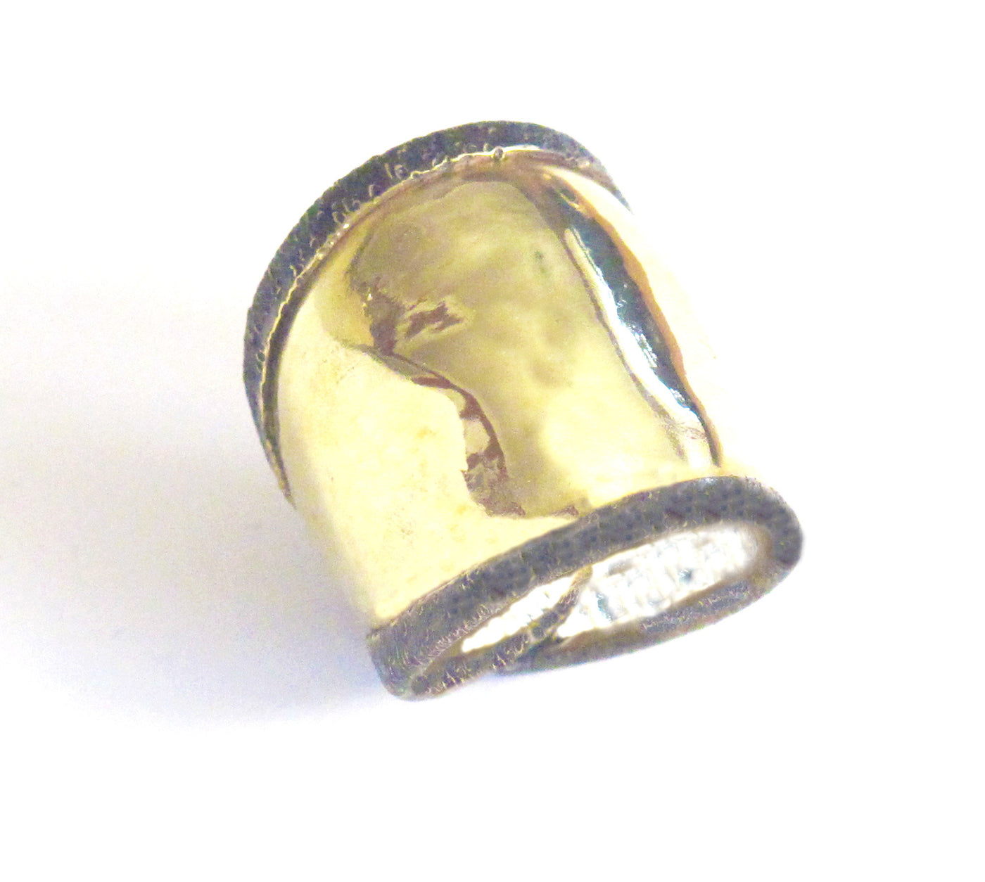 18k Turned Edge Bi-Metal Ring