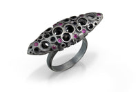 Silver Deco Statement Ring