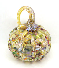 Confetti with Gold Stripes Pumpkin