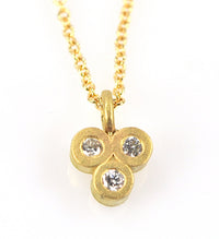 Tri-Diamond Charm Necklace