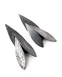 Small Triple Feather Post Earrings