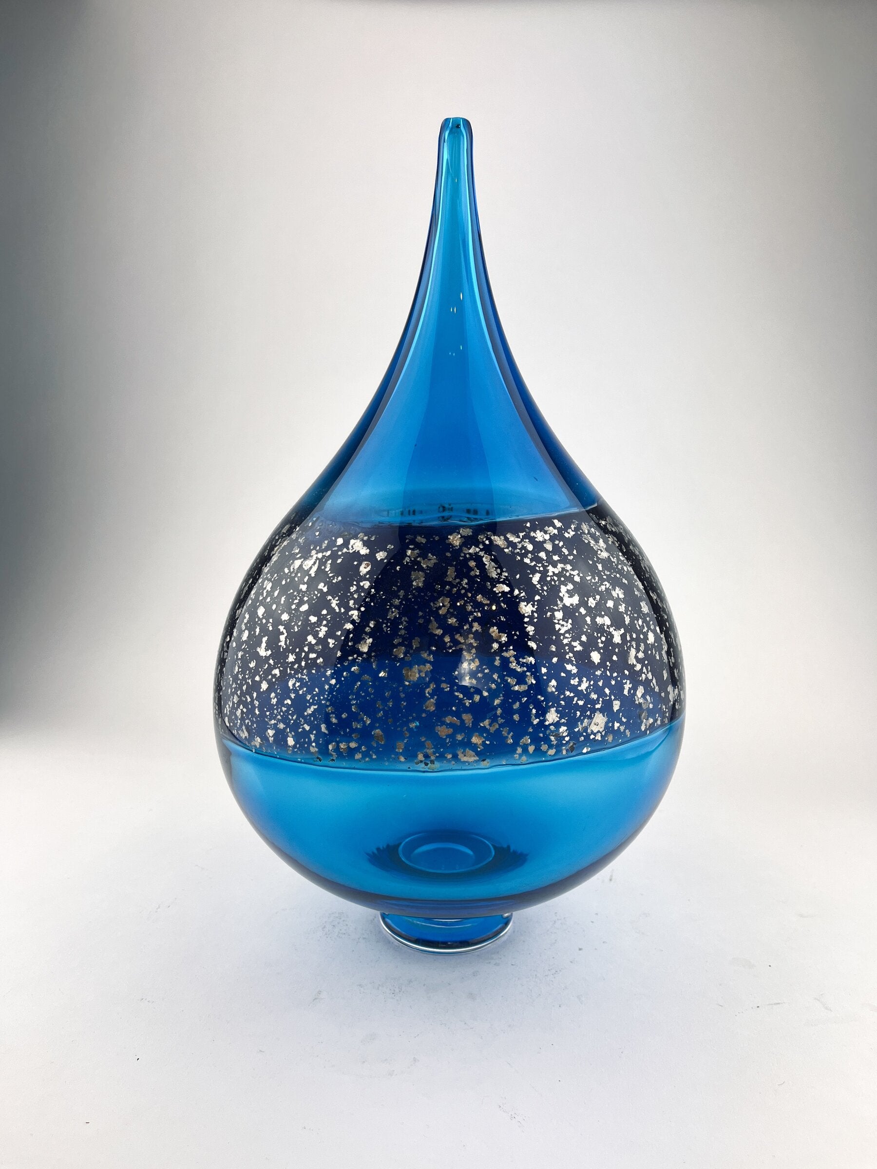Blue Mica Teardrop Sculpture