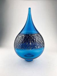 Blue Mica Teardrop Sculpture