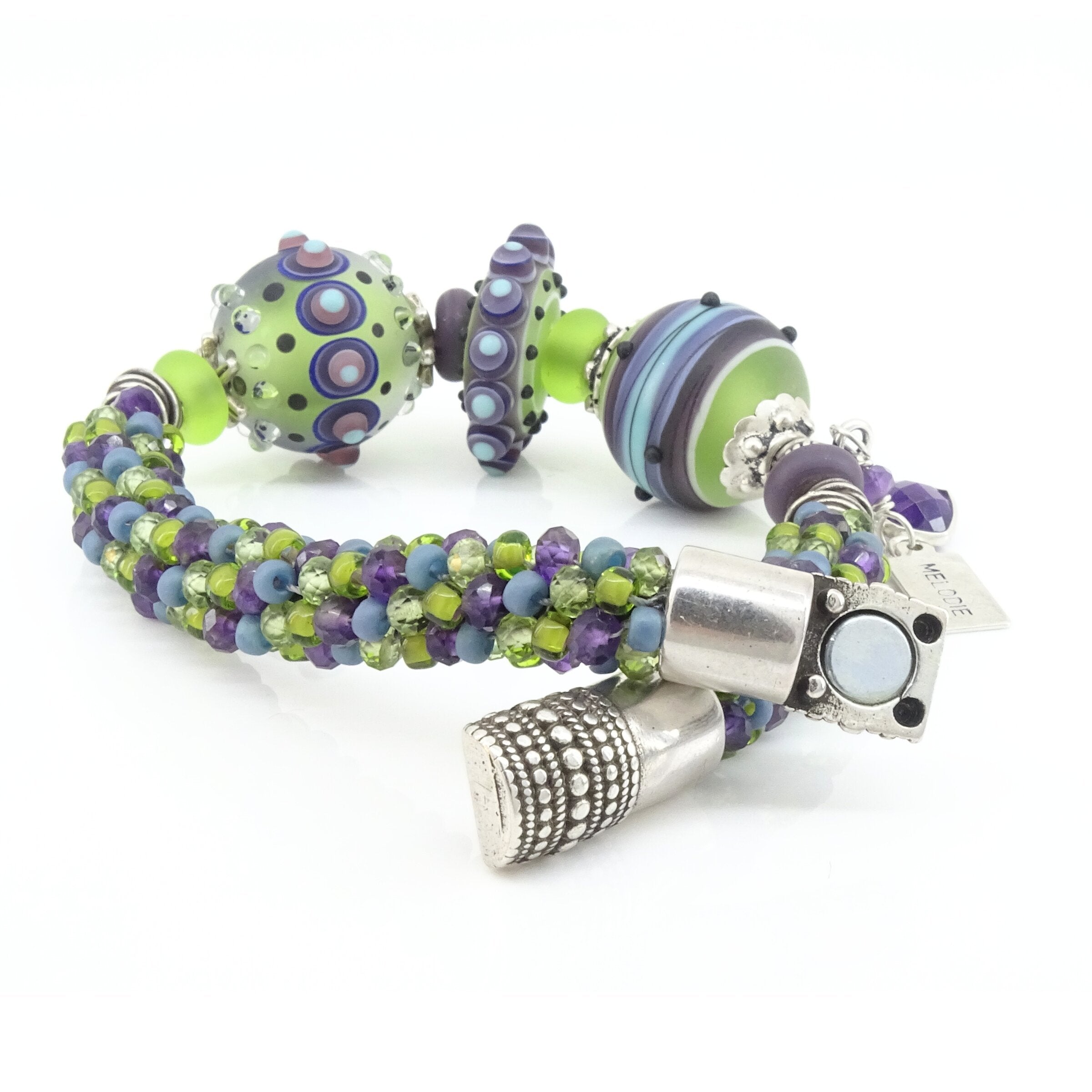 Apple Green & Lavender Bracelet