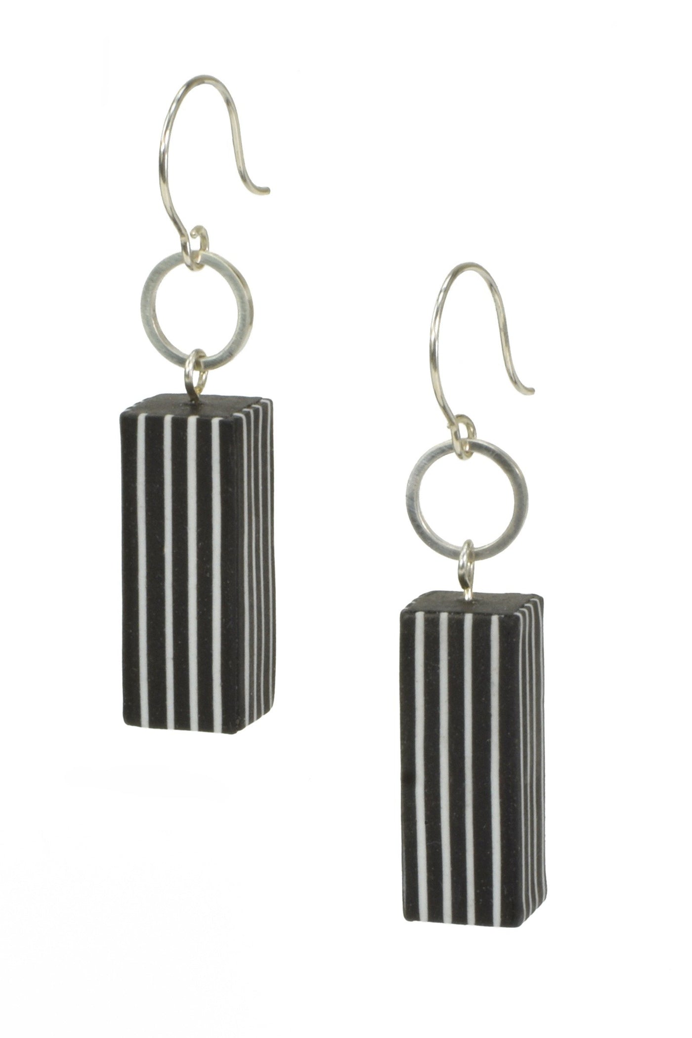 Striped Rectangular Earrings