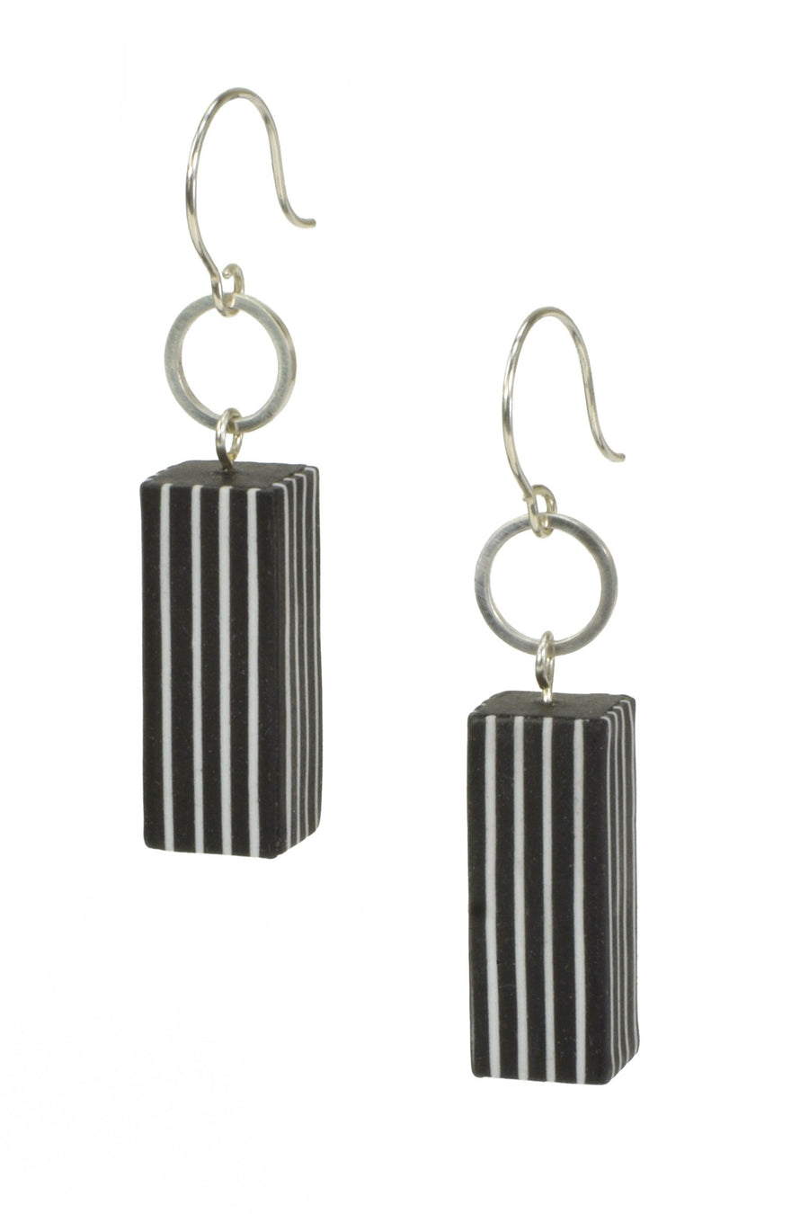 Striped Rectangular Earrings
