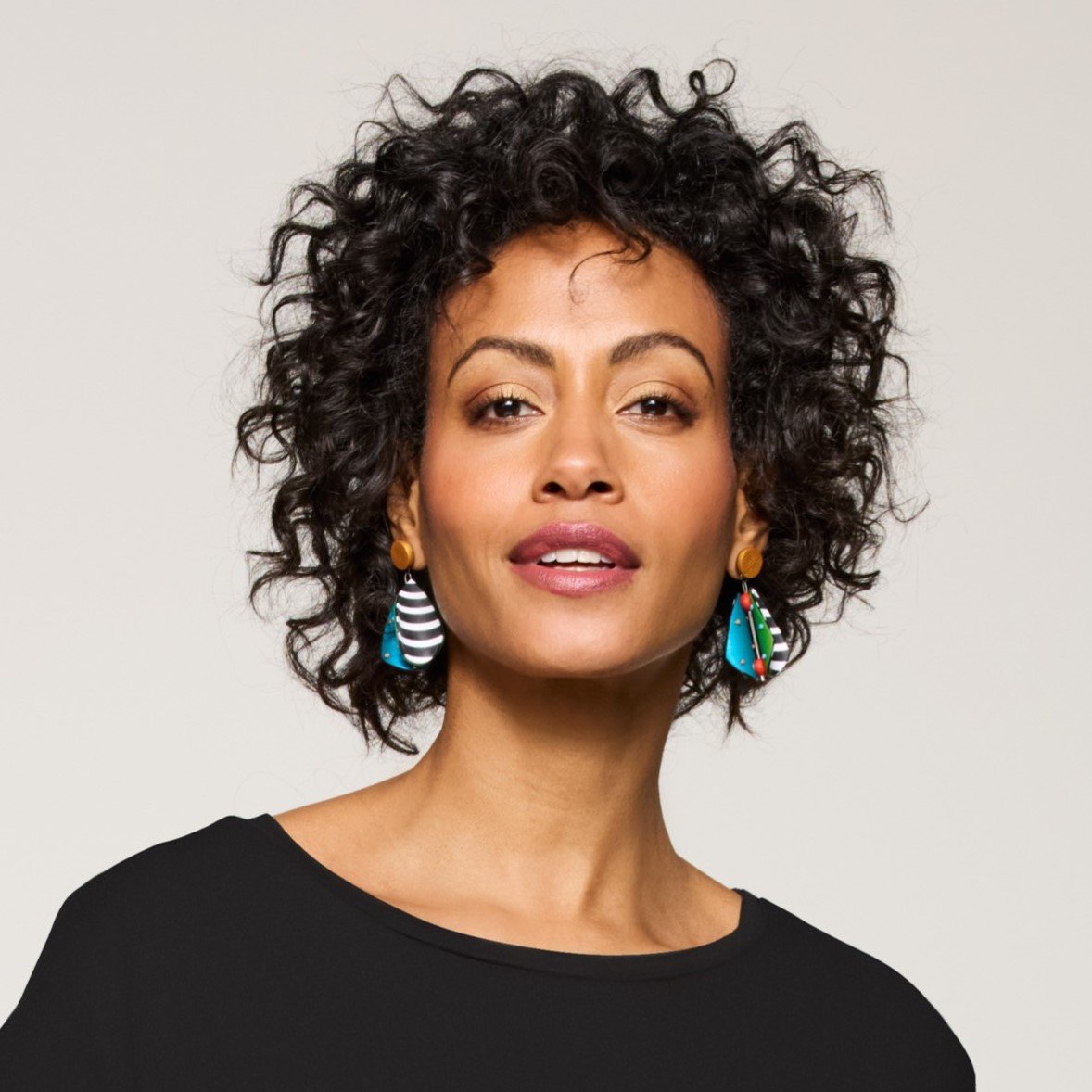 Multi Stripe Wings Earrings