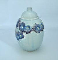 Blue Violet Cookie Jar