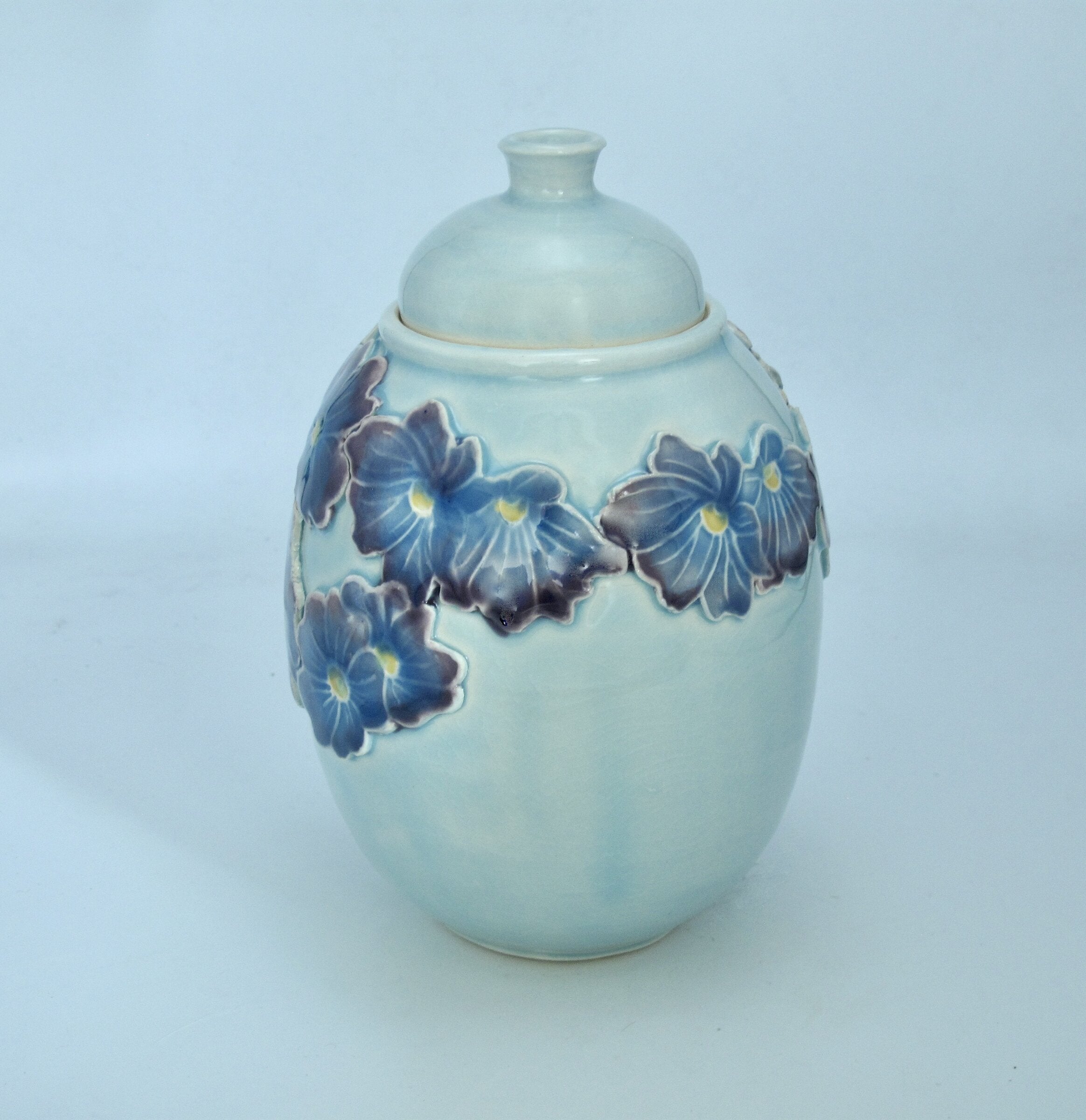 Blue Violet Cookie Jar
