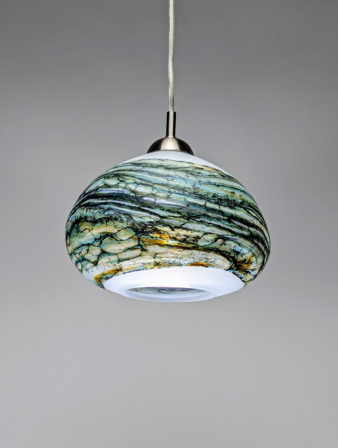 Alabaster Pendant Light in Green