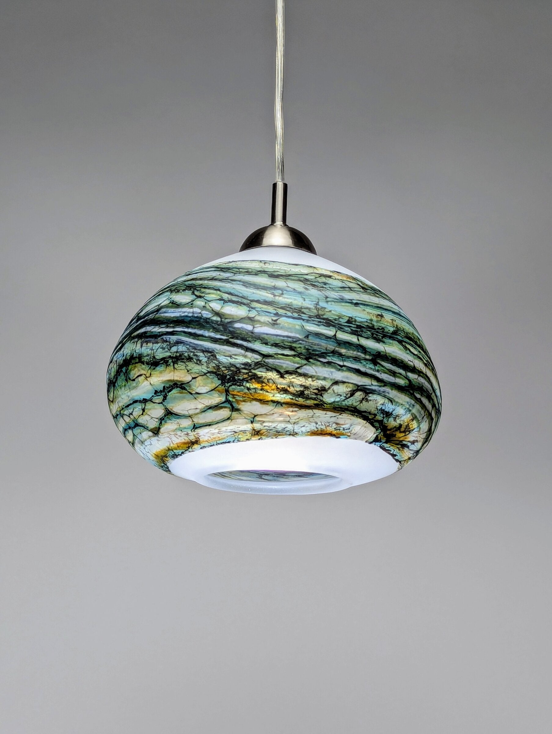 Alabaster Pendant Light in Green