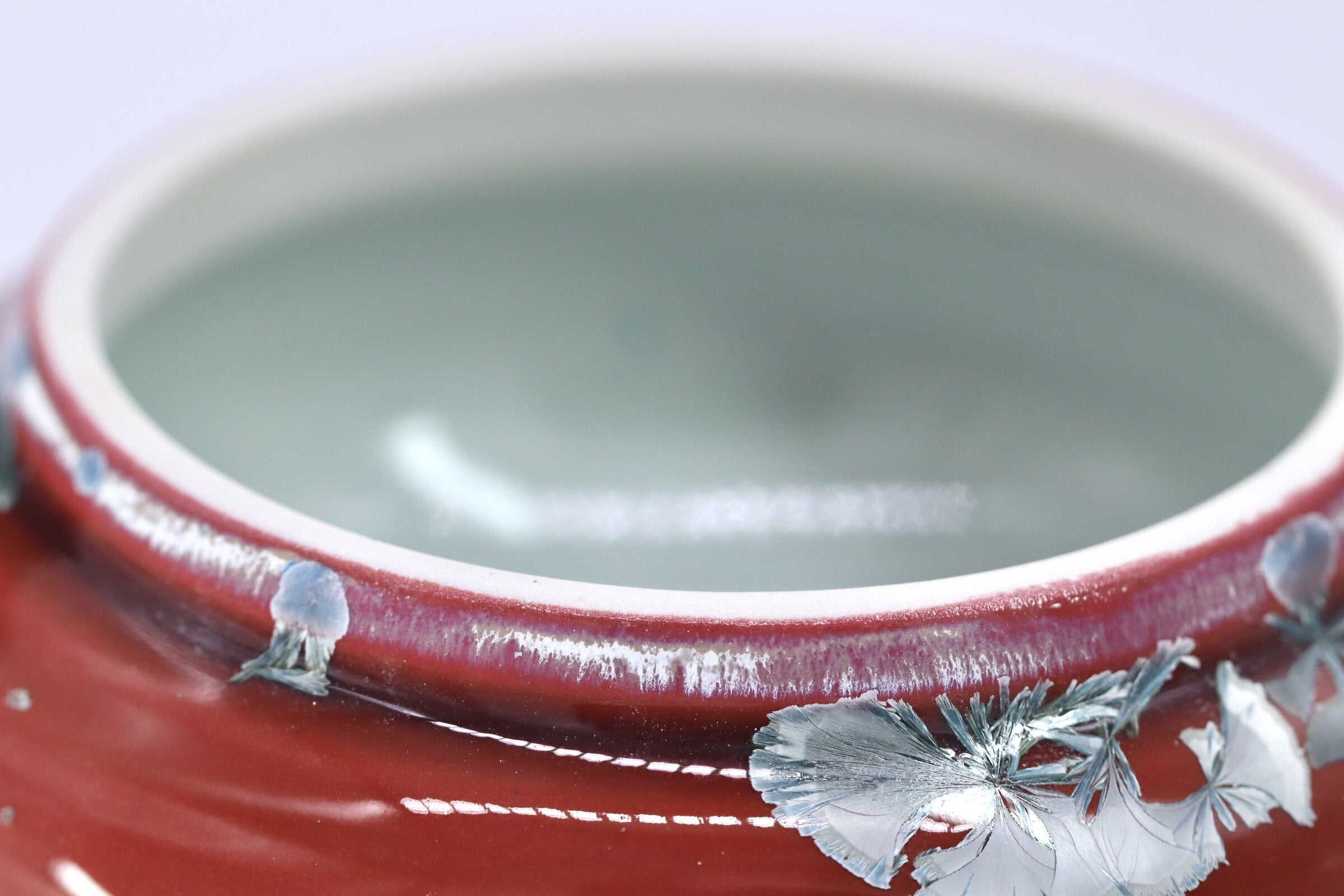 Scarlet Crystalline Jewelry Jar