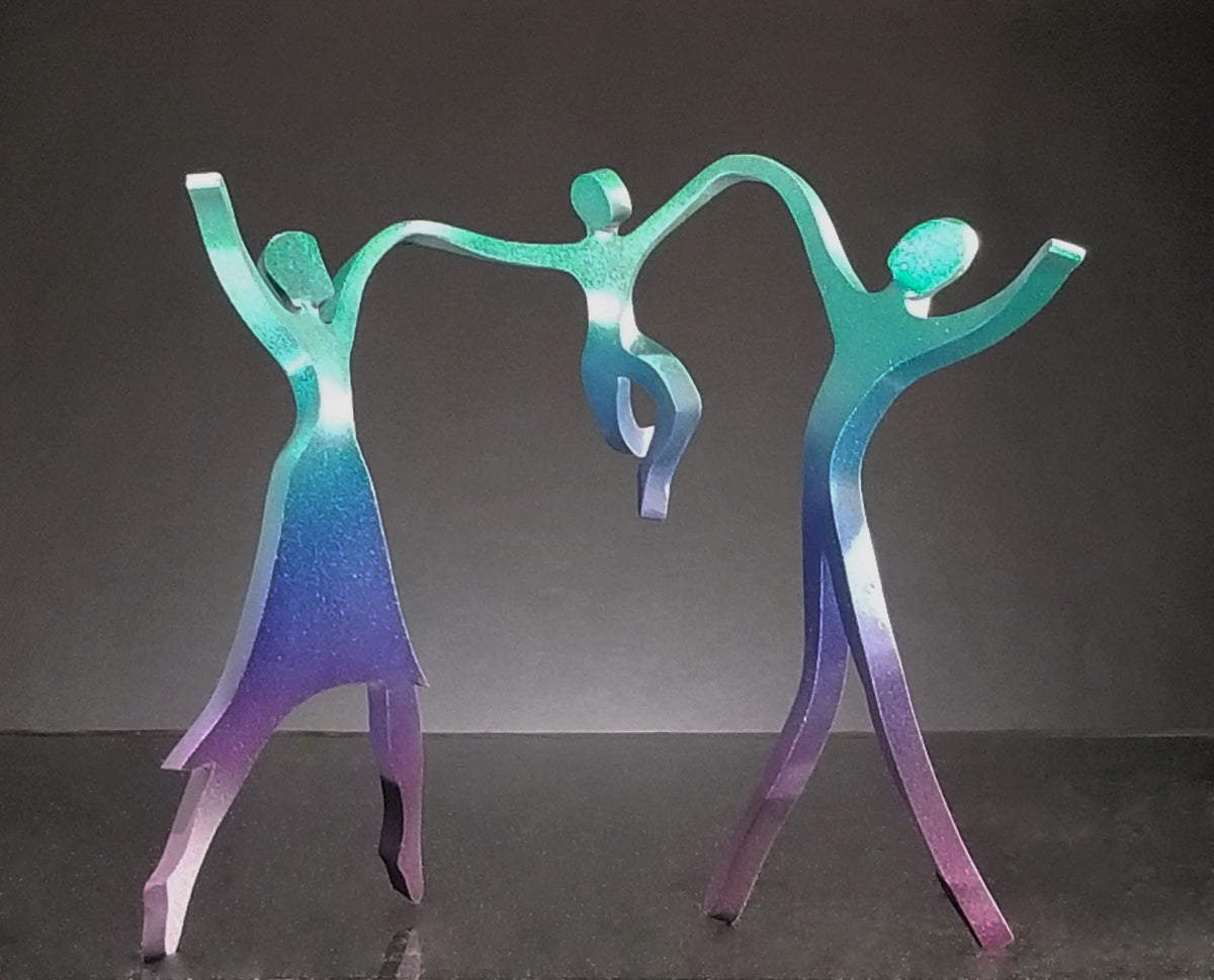 Dancing Line Family of Three with Boy in Cool