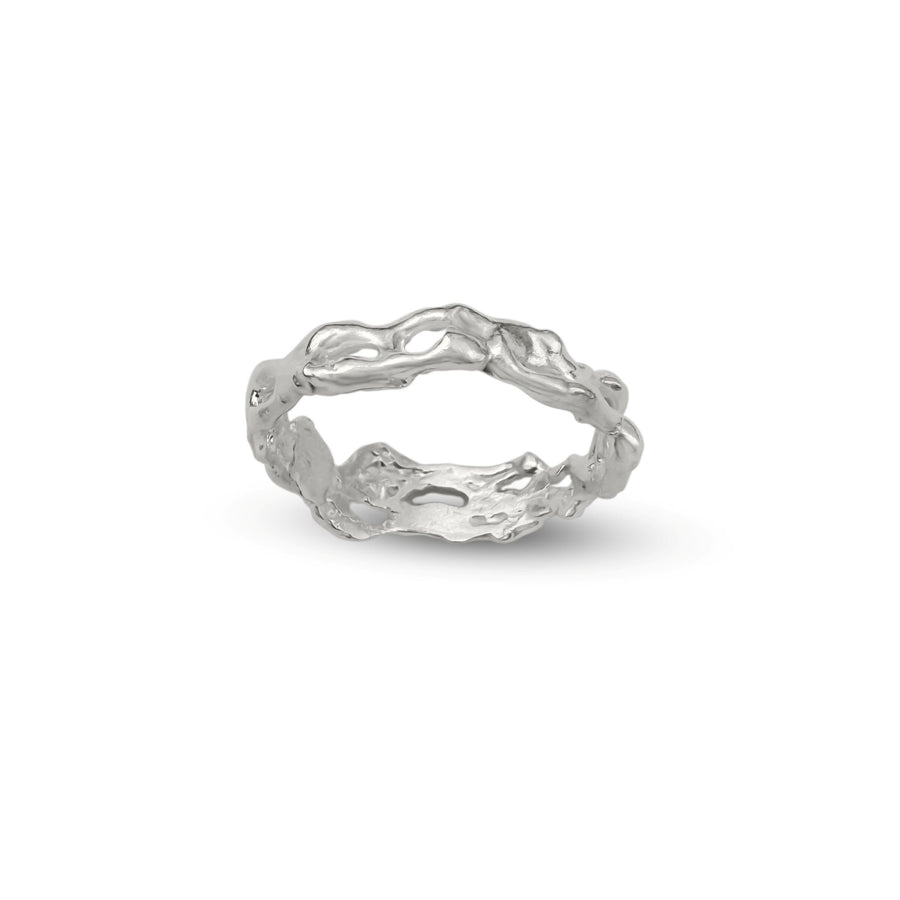 Silver Coral Ring