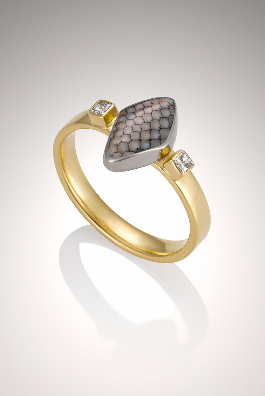Diamond Fossil Ring