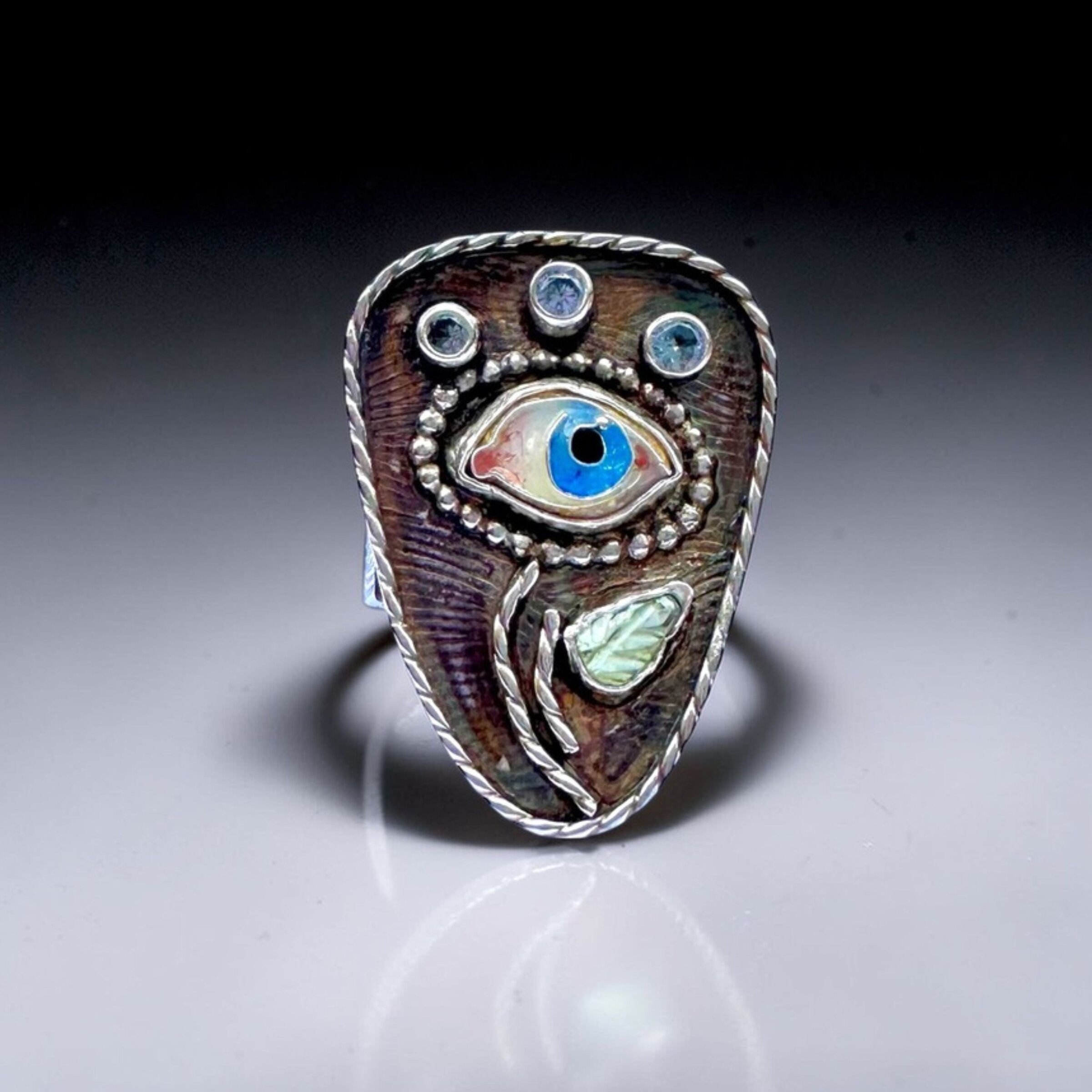 Blooming Evil Eye Talisman Ring