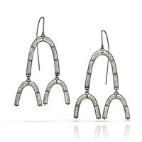 Carved Triple Arch Segment Earrings