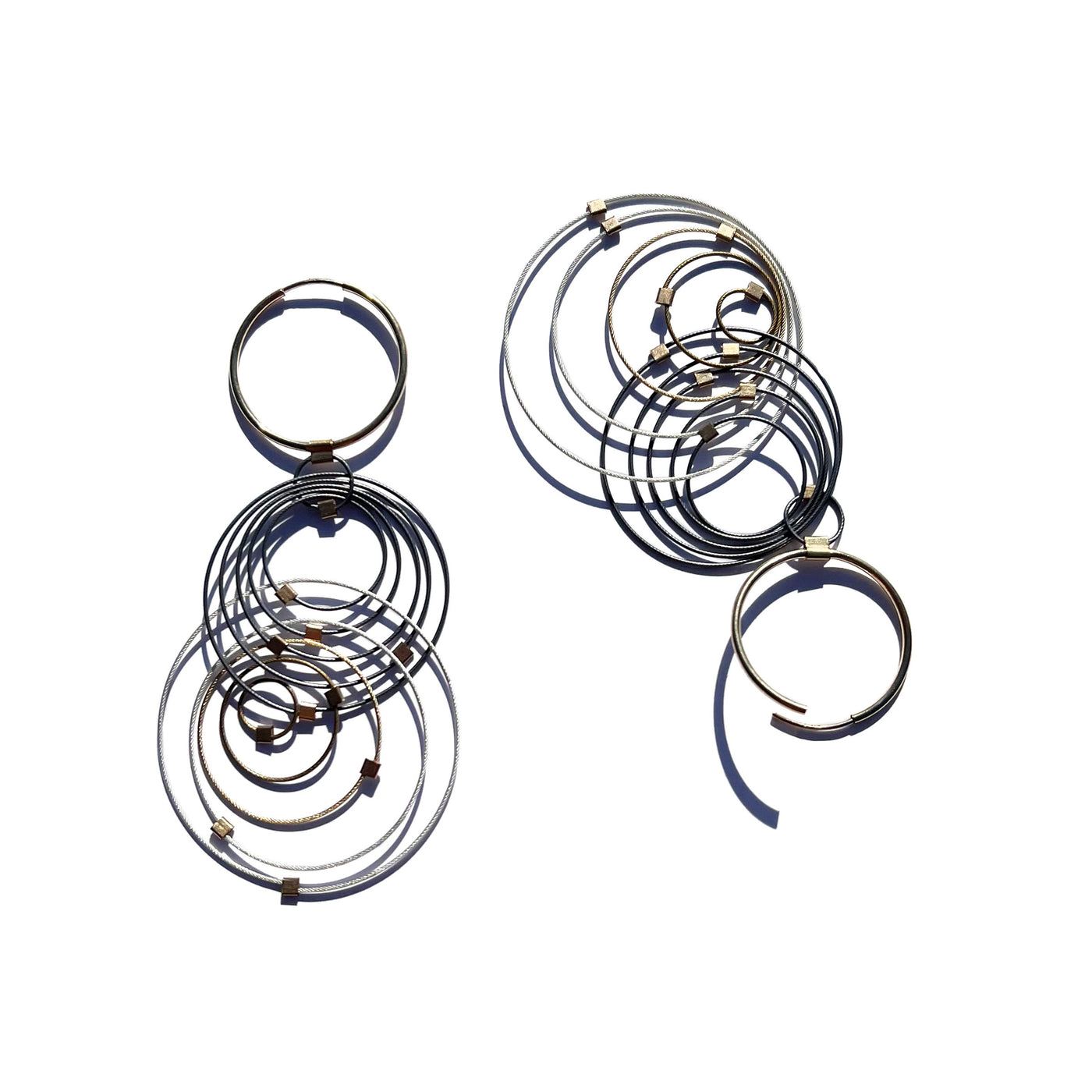 Orbiting Circles Hoop Earrings