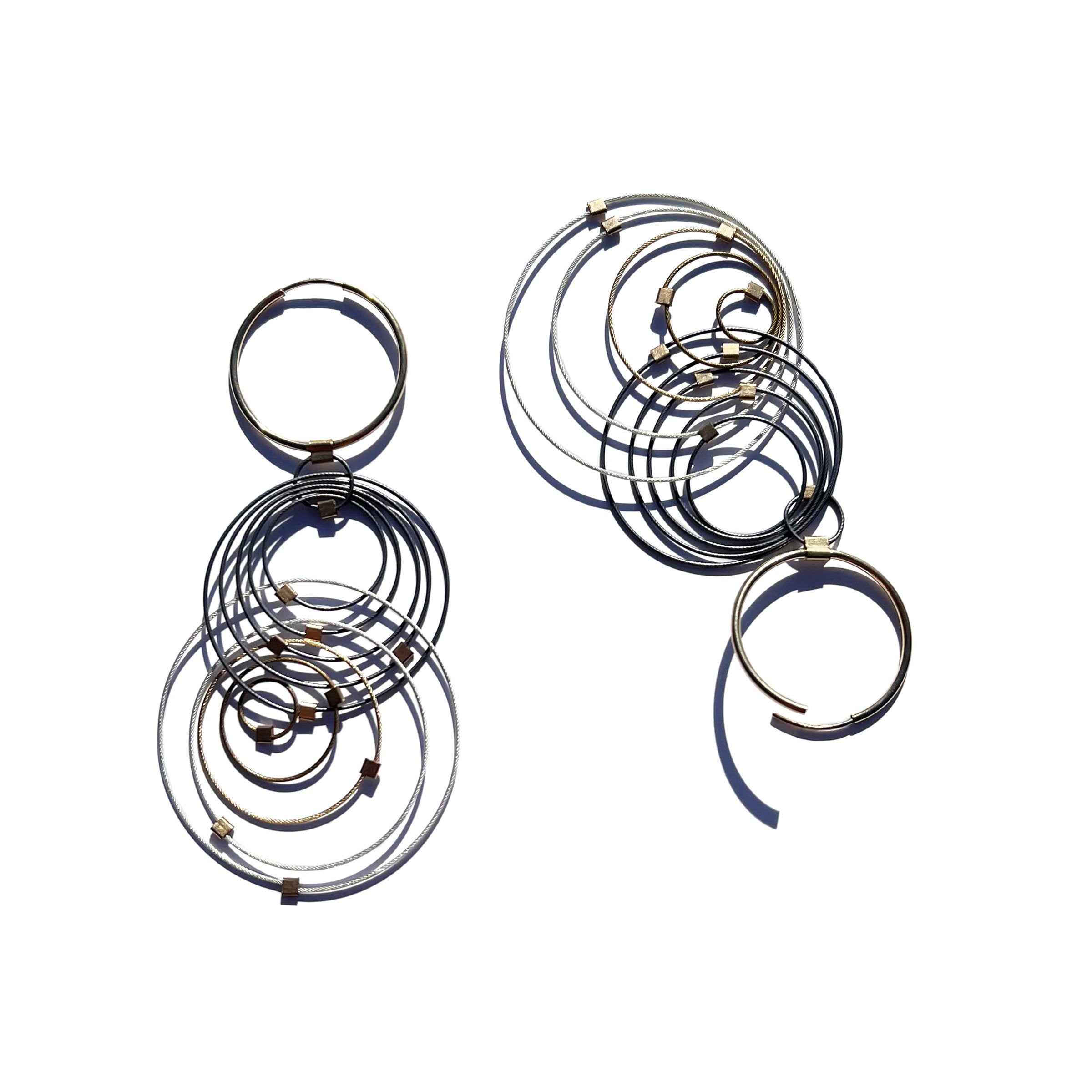 Orbiting Circles Hoop Earrings