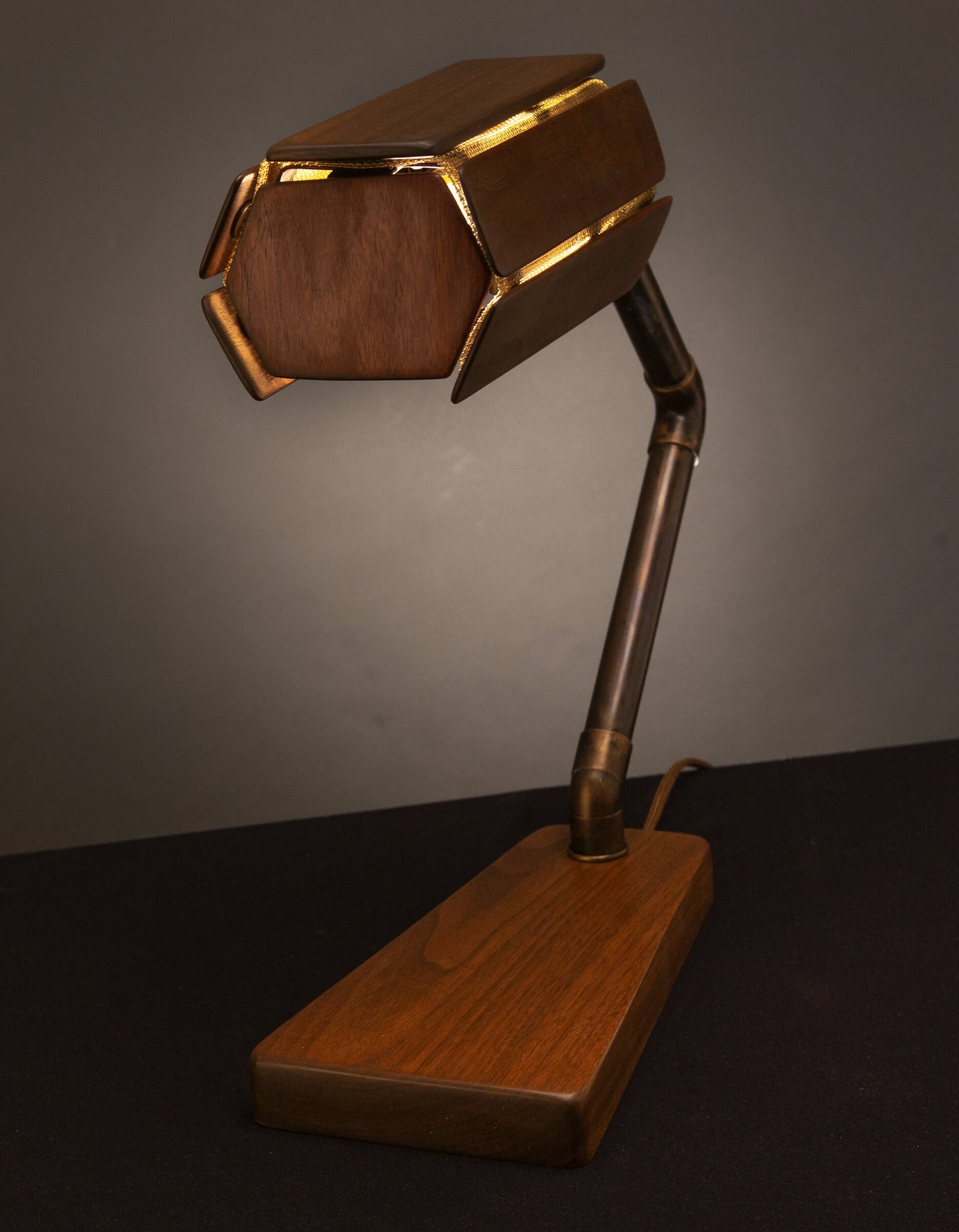 Walnut Slatted Desk Lamp