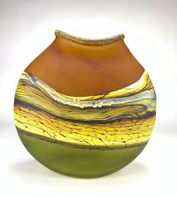 Satin Strata Flat Vessel