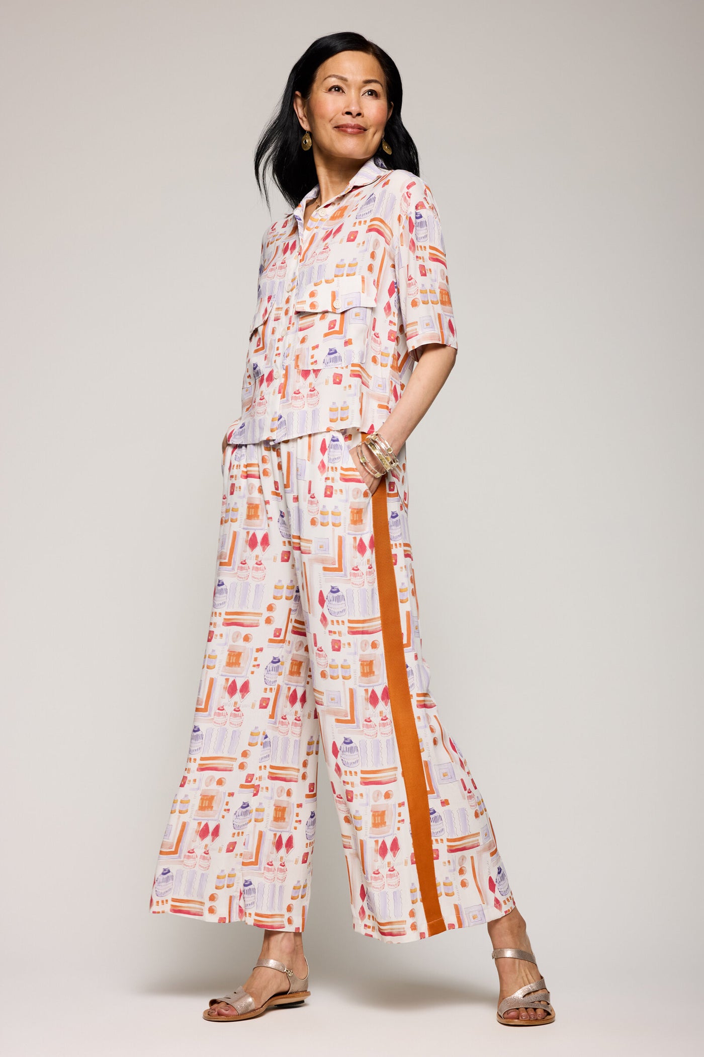 Crepe Santorini Camp Shirt