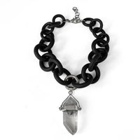 Tibetan Quartz Convertible Rubber Necklace