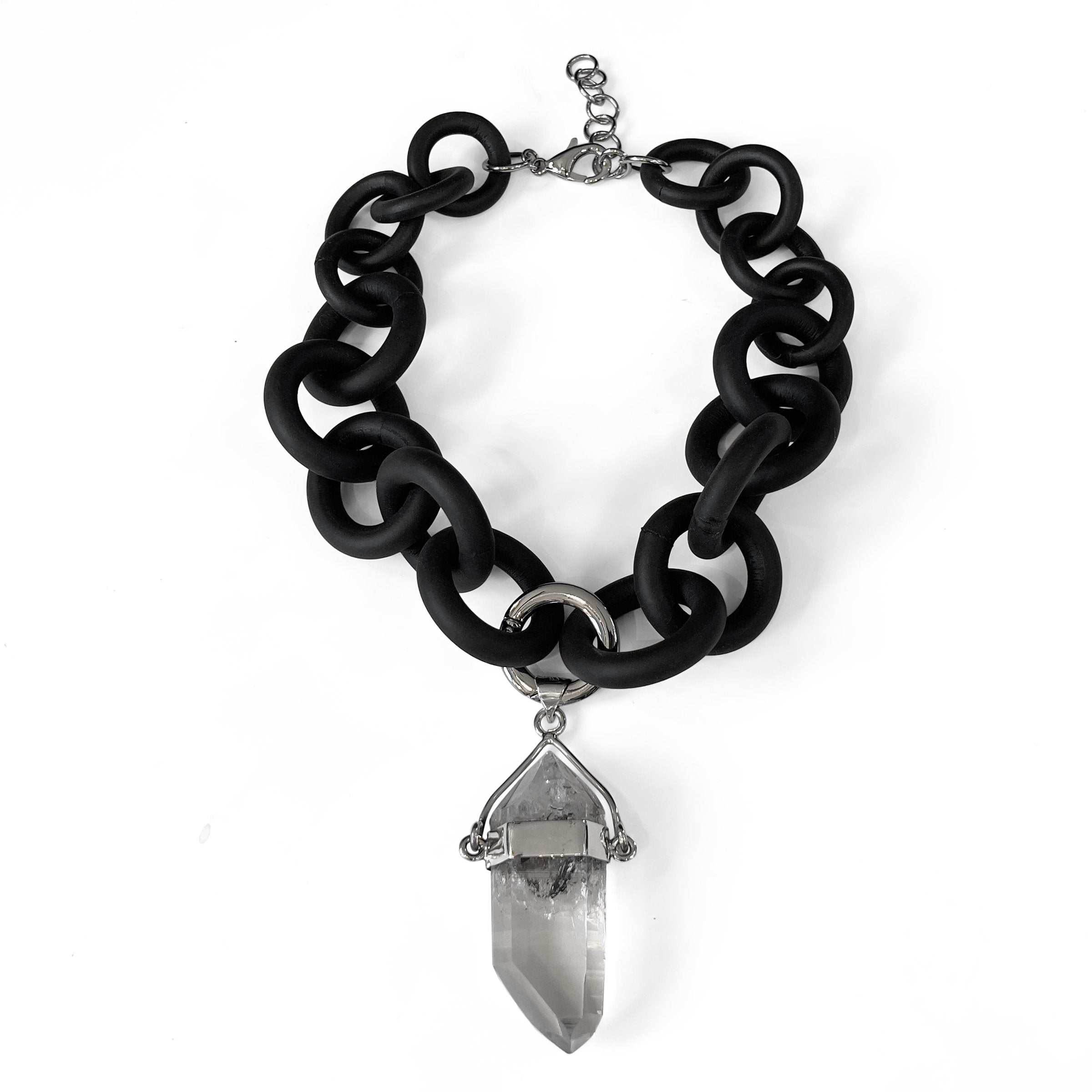 Tibetan Quartz Convertible Rubber Necklace